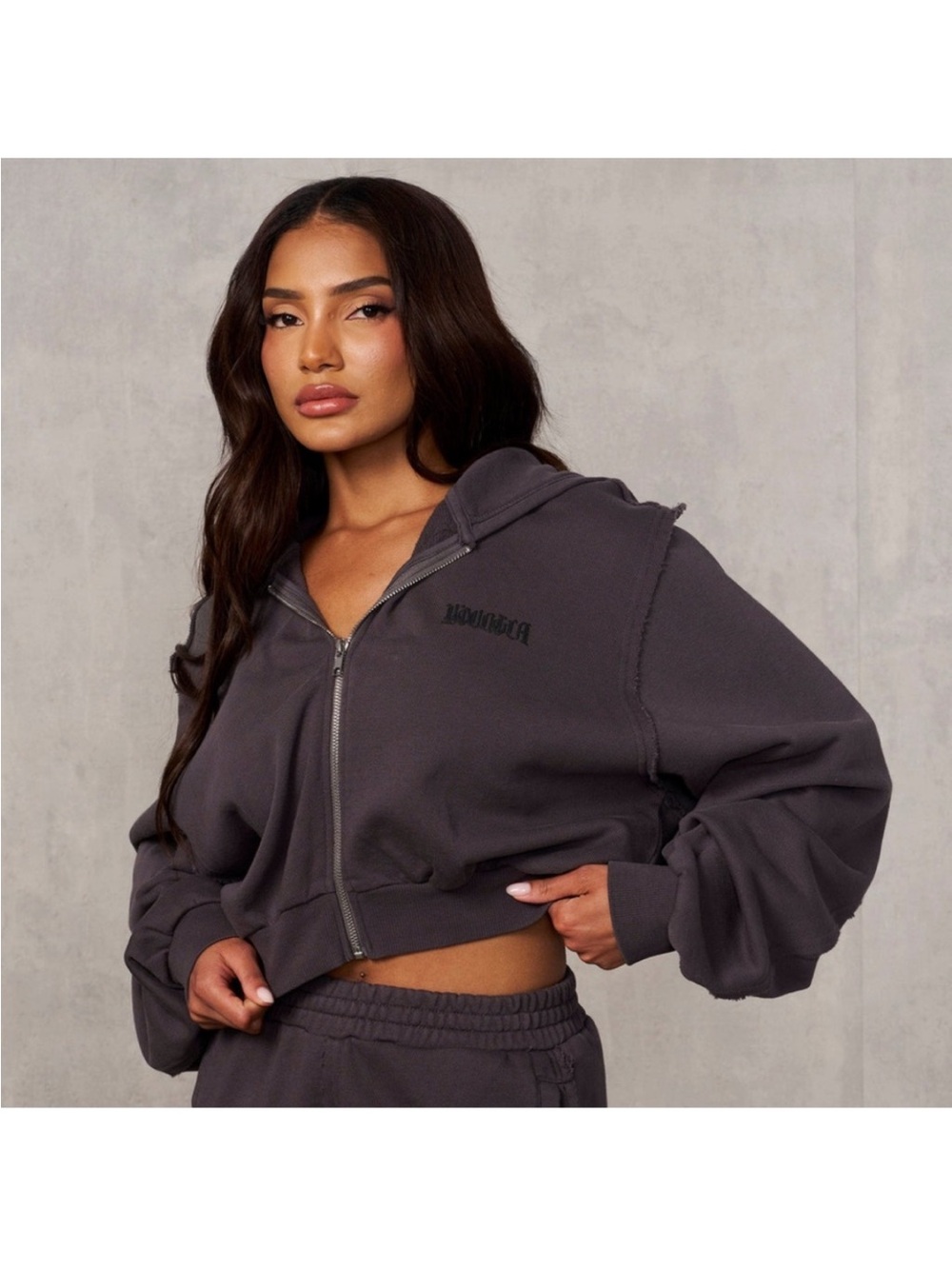 Youngla Rebel Crop Zip Up Hoodie